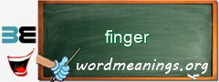 WordMeaning blackboard for finger